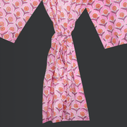 Women Cotton Kimono Dressing Gown, Boho Bathrobes, Lightweight Cotton Robes for Women
